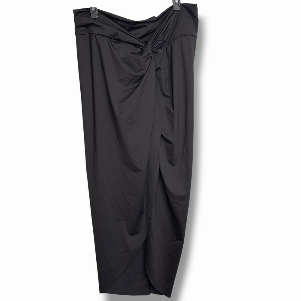 Skims black sarong maxi skirt plus size 2X NWT swim cover beach vacation resort